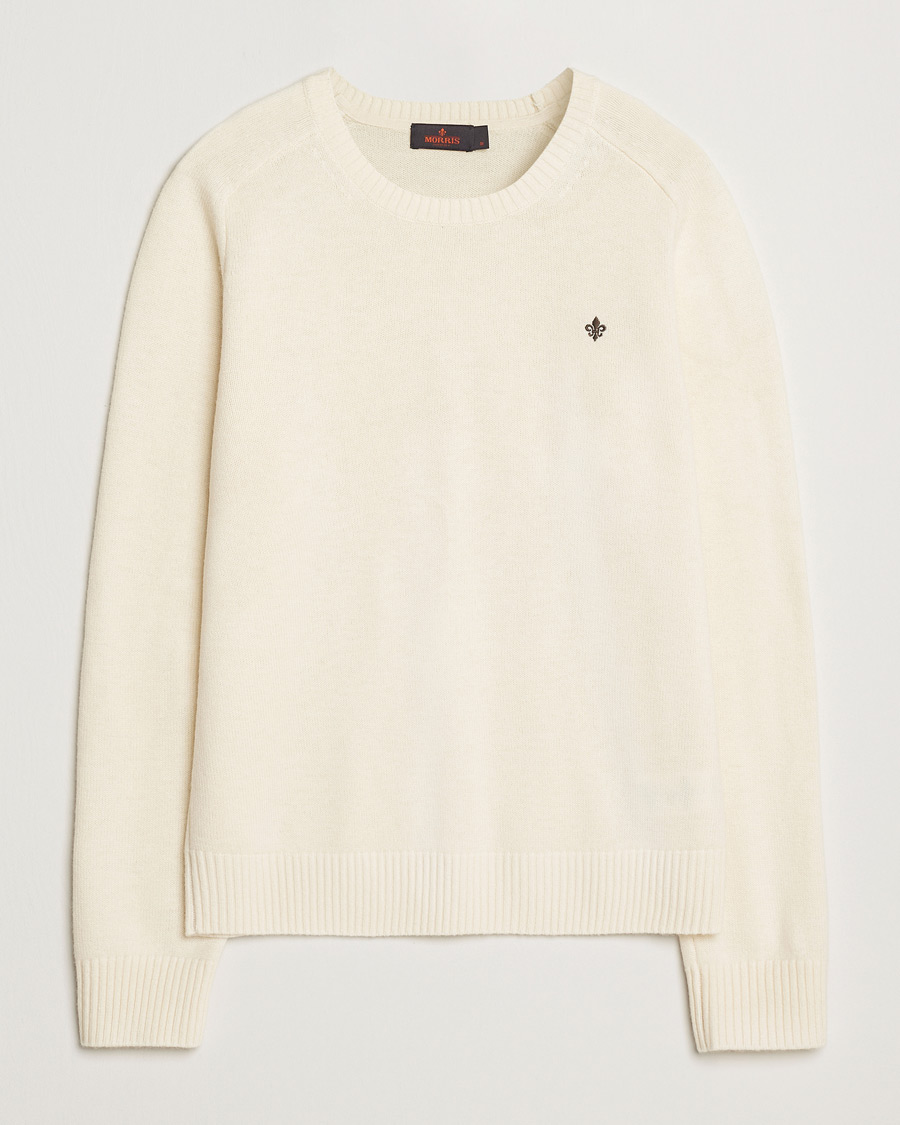 Herren | Pullover | Morris | Hertford Merino Crew Neck Off White