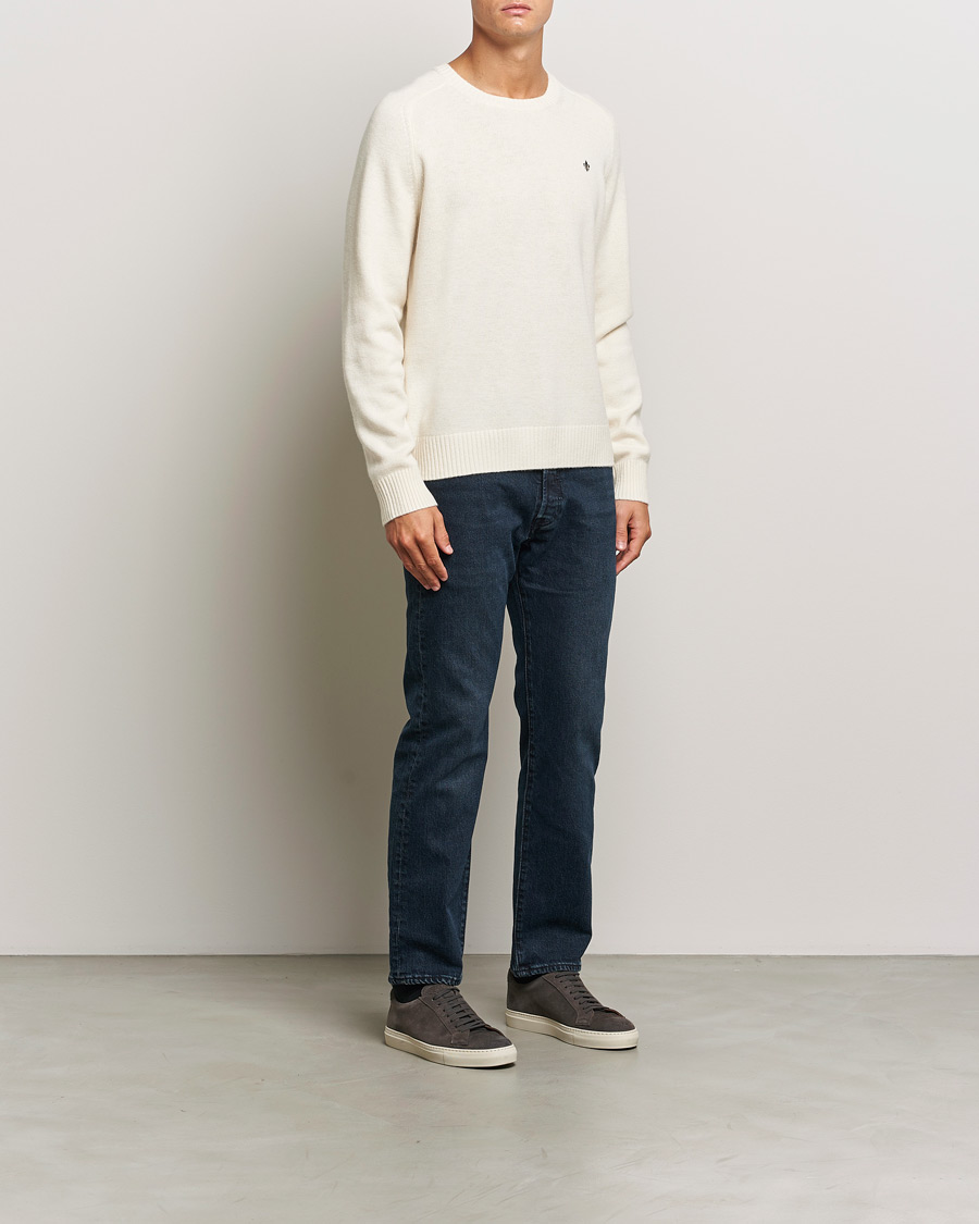 Herren | Pullover | Morris | Hertford Merino Crew Neck Off White