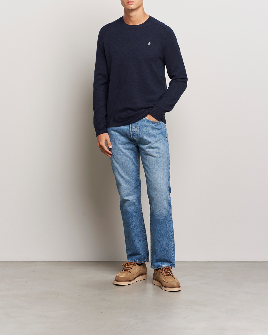 Herren | Pullover | Morris | Hertford Merino Crew Neck Navy