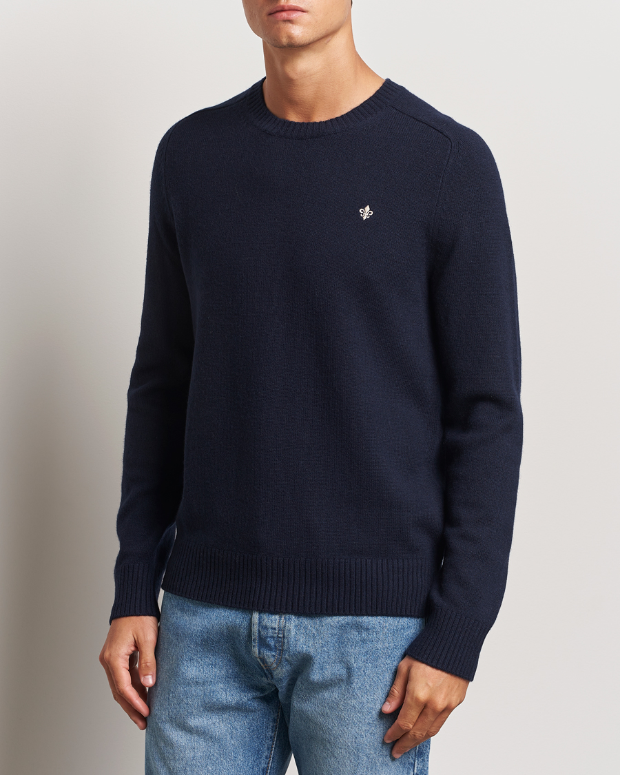 Herren | Pullover | Morris | Hertford Merino Crew Neck Navy