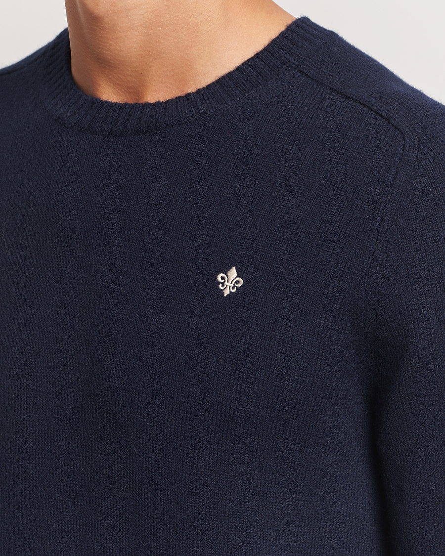 Herren | Pullover | Morris | Hertford Merino Crew Neck Navy