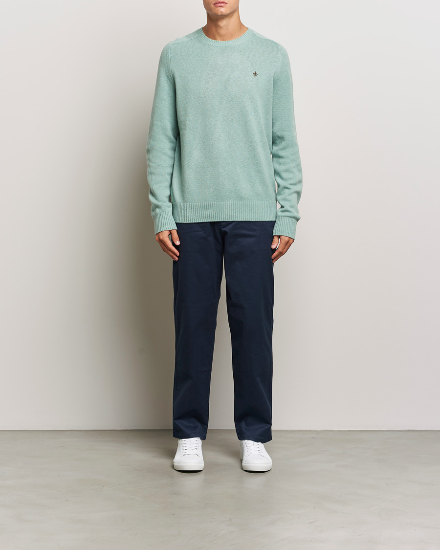Herren | Pullover | Morris | Hertford Merino Crew Neck Green