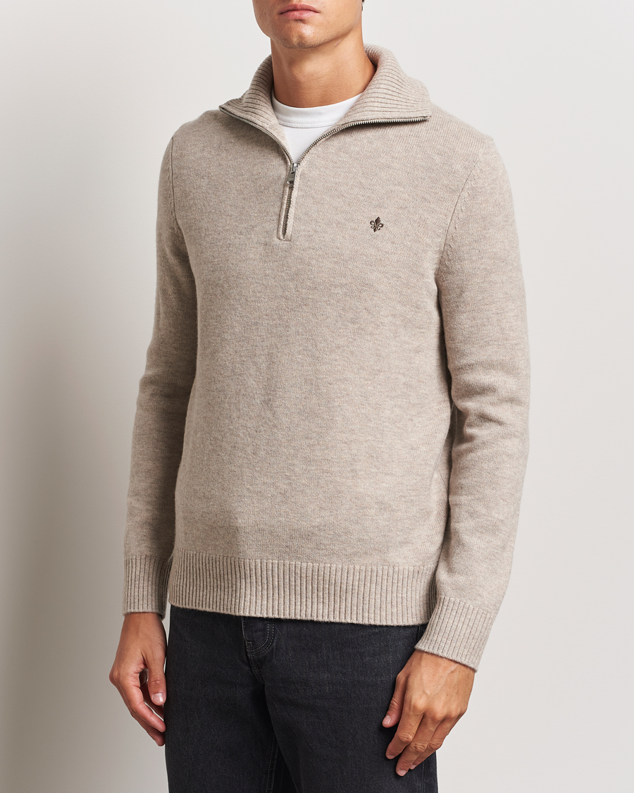 Herren | Pullover | Morris | Hertford Merino Half Zip Khaki