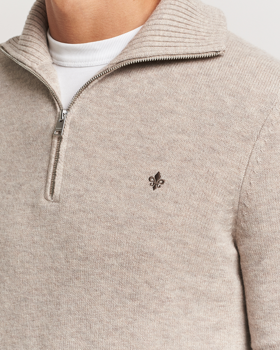 Herren | Pullover | Morris | Hertford Merino Half Zip Khaki