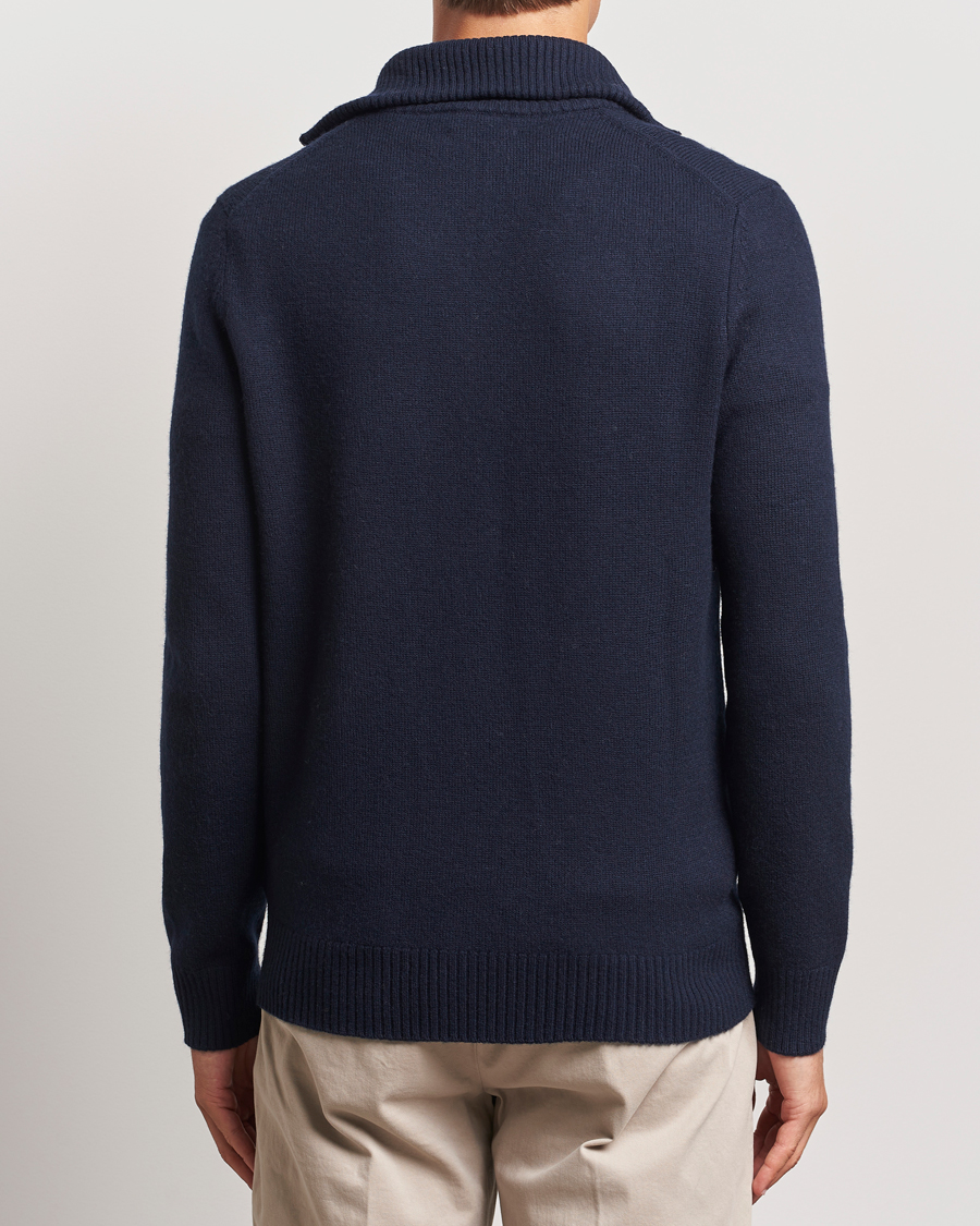 Herren | Pullover | Morris | Hertford Merino Half Zip Navy