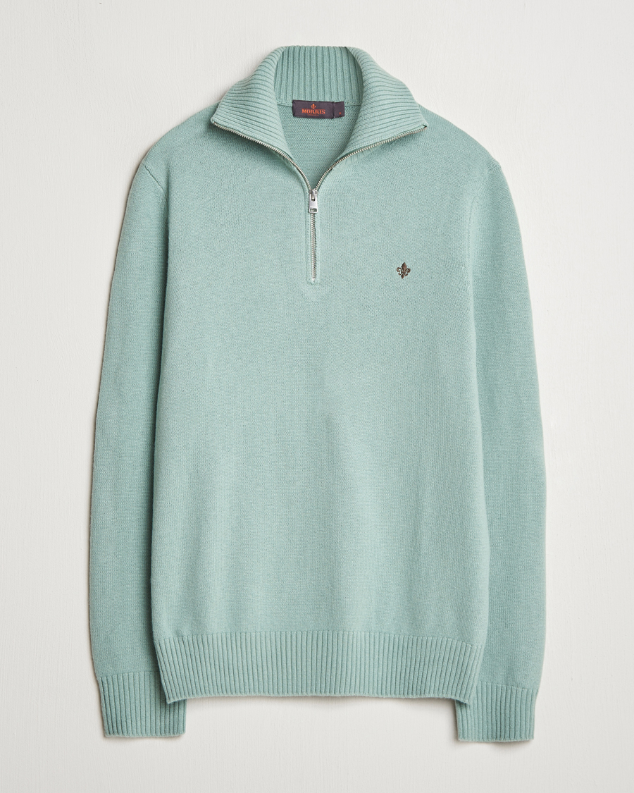 Herren | Pullover | Morris | Hertford Merino Half Zip Green
