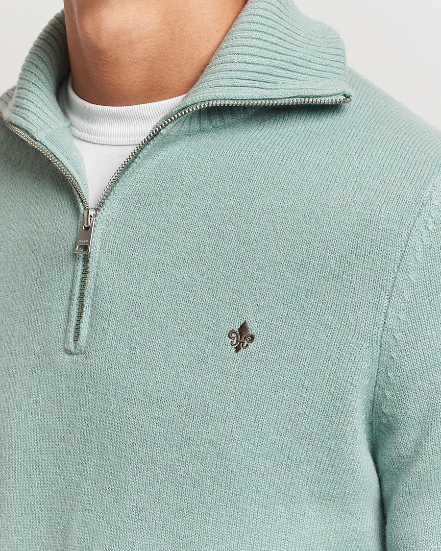 Herren | Pullover | Morris | Hertford Merino Half Zip Green
