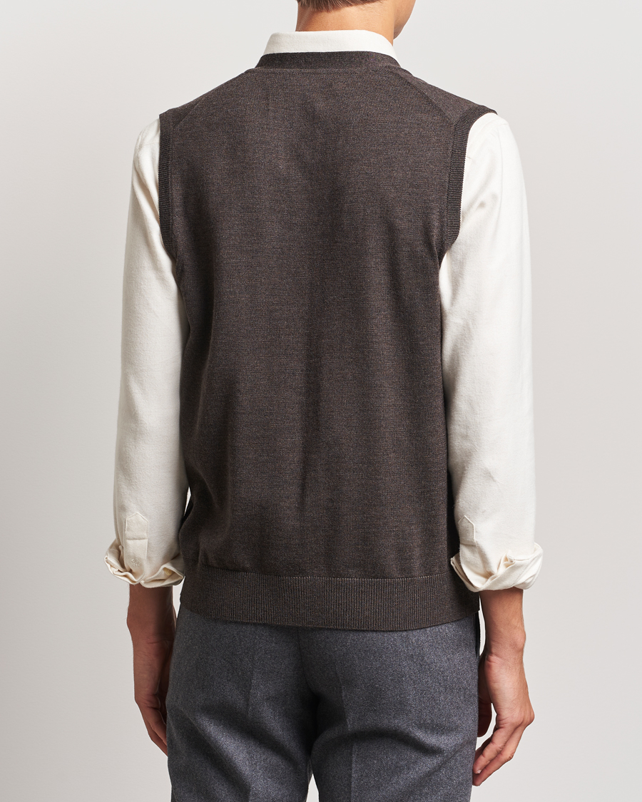 Herren | Pullover | Morris | Merino Slipover Vest Brown