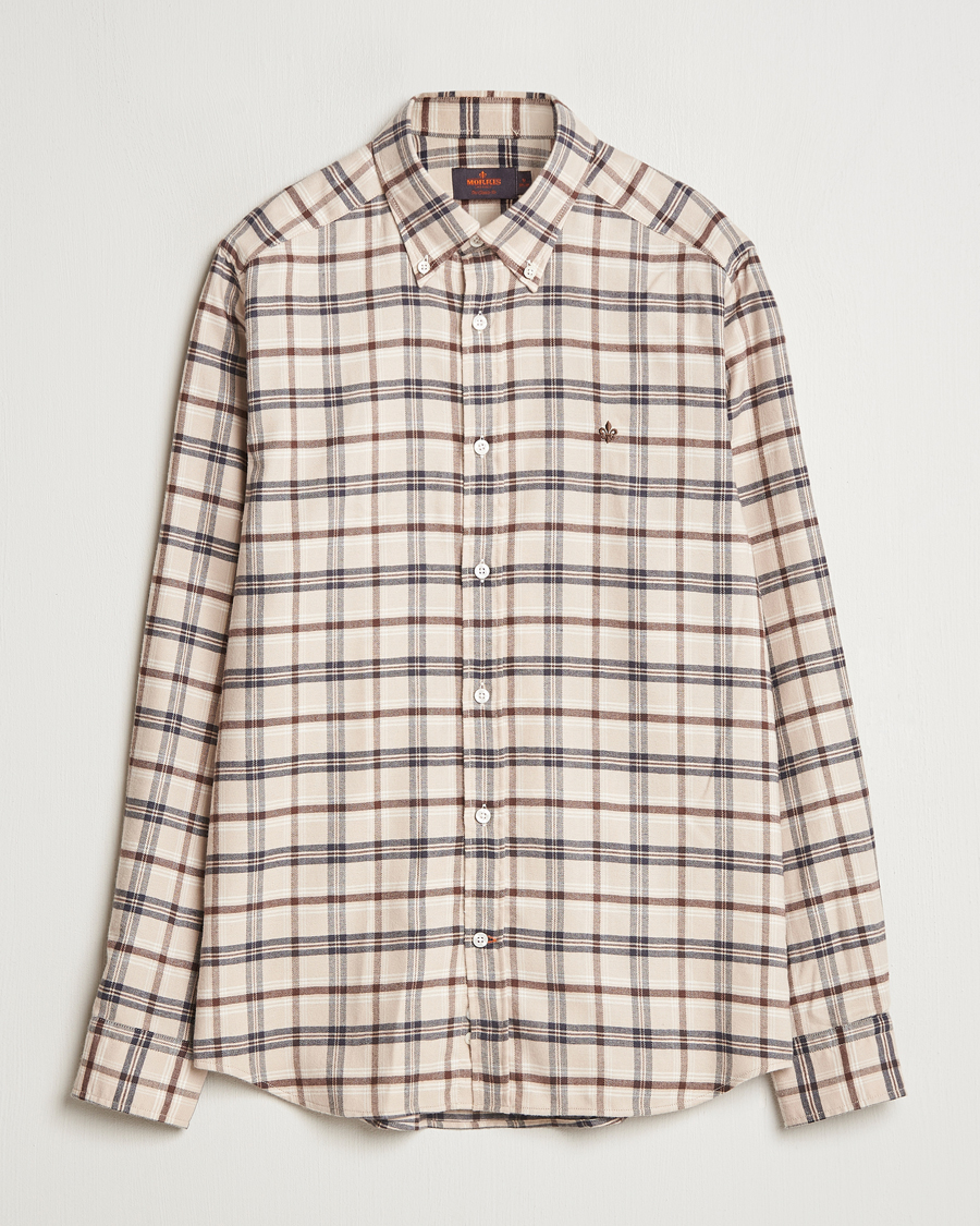 Herren | Hemden | Morris | Soft Check Flannel Shirt Camel