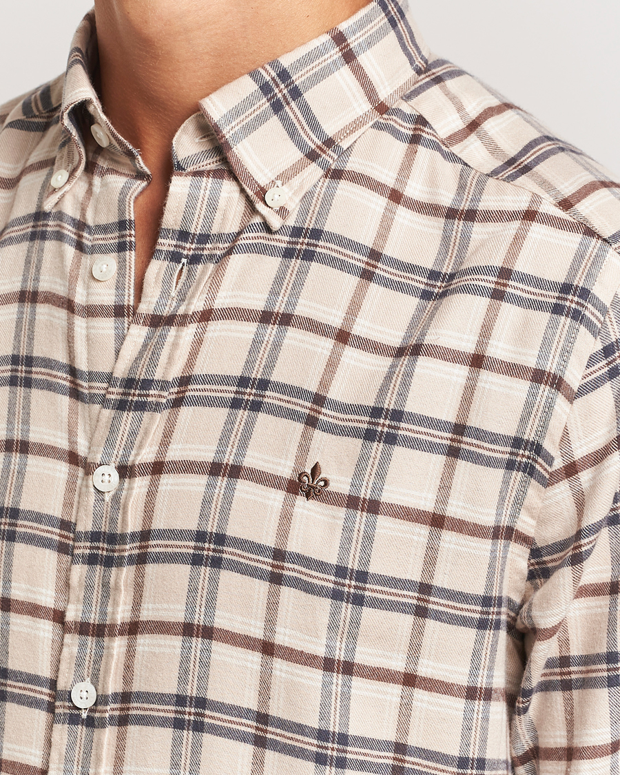 Herren | Hemden | Morris | Soft Check Flannel Shirt Camel