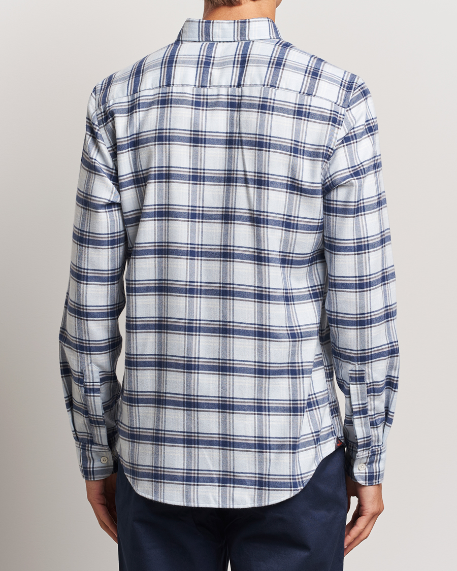 Herren | Hemden | Morris | Soft Check Flannel Shirt Blue