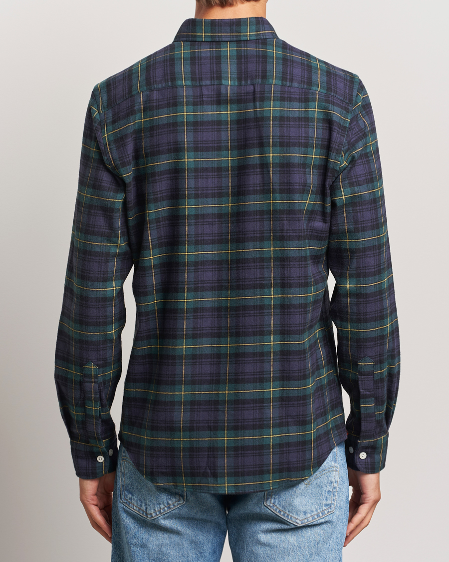 Herren | Hemden | Morris | Flannel Tartan Shirt Navy