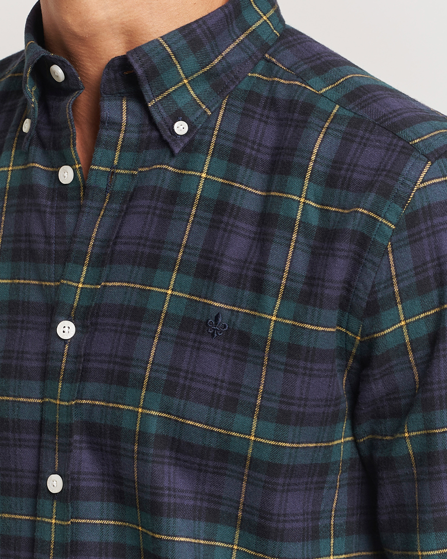 Herren | Hemden | Morris | Flannel Tartan Shirt Navy