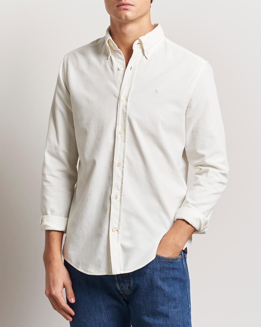Herren | Hemden | Morris | Douglas Corduroy Shirt Off White