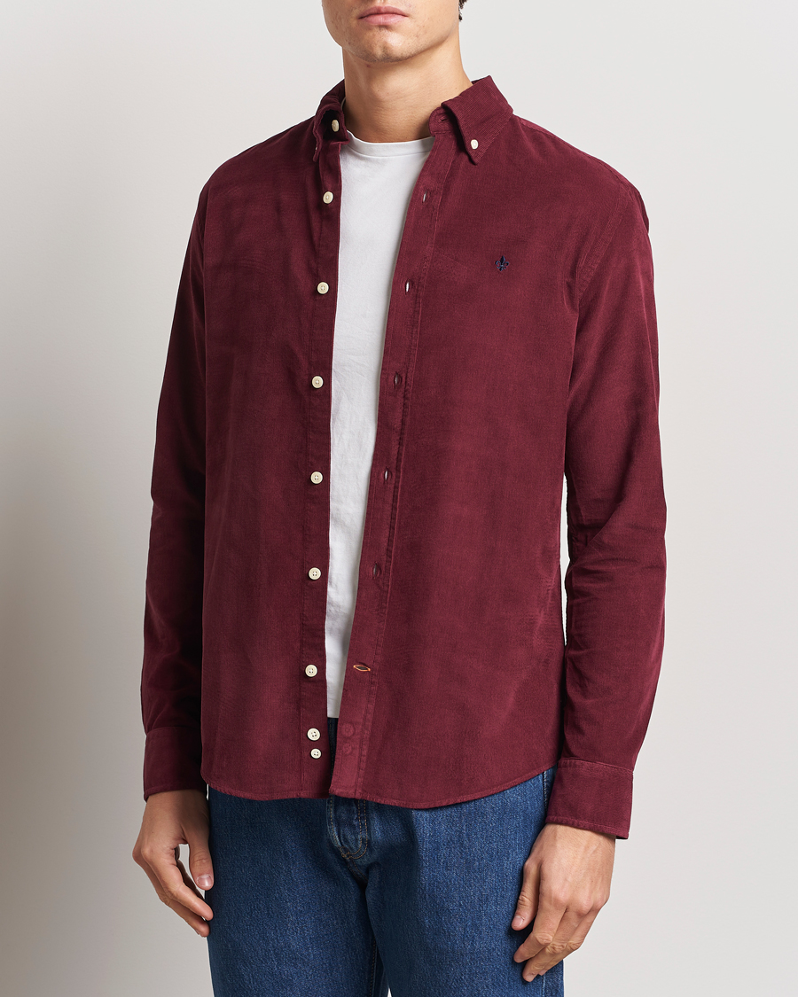 Herren | Hemden | Morris | Douglas Corduroy Shirt Wine Red