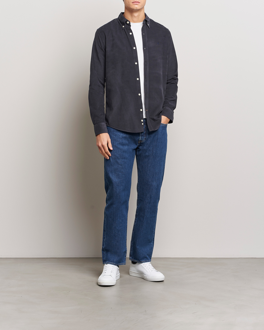 Herren | Hemden | Morris | Douglas Corduroy Shirt Navy