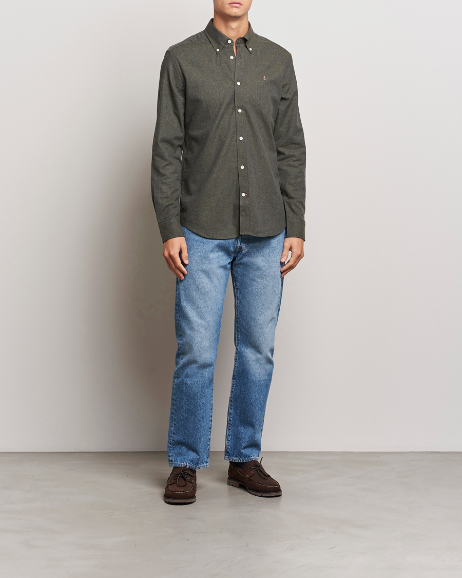 Herren | Hemden | Morris | Watts Flannel Shirt Olive