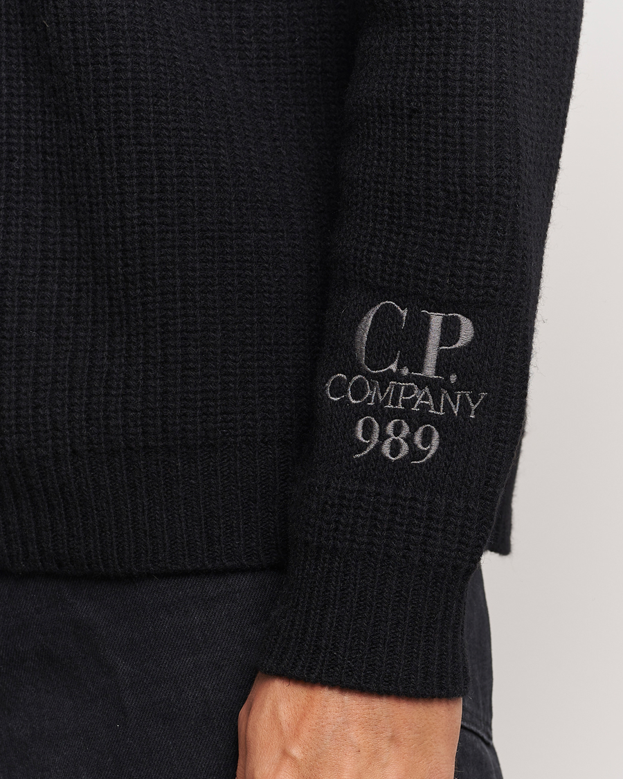 Herren | Pullover | C.P. Company | Lambswool Knitted Crew Neck Black