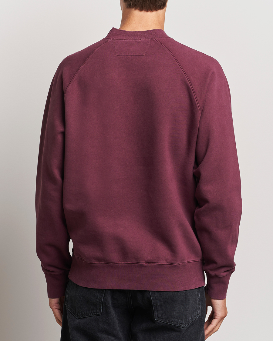 Herren | Pullover | C.P. Company | Brushed Emerized Fleece Sweatshirt Burgundy