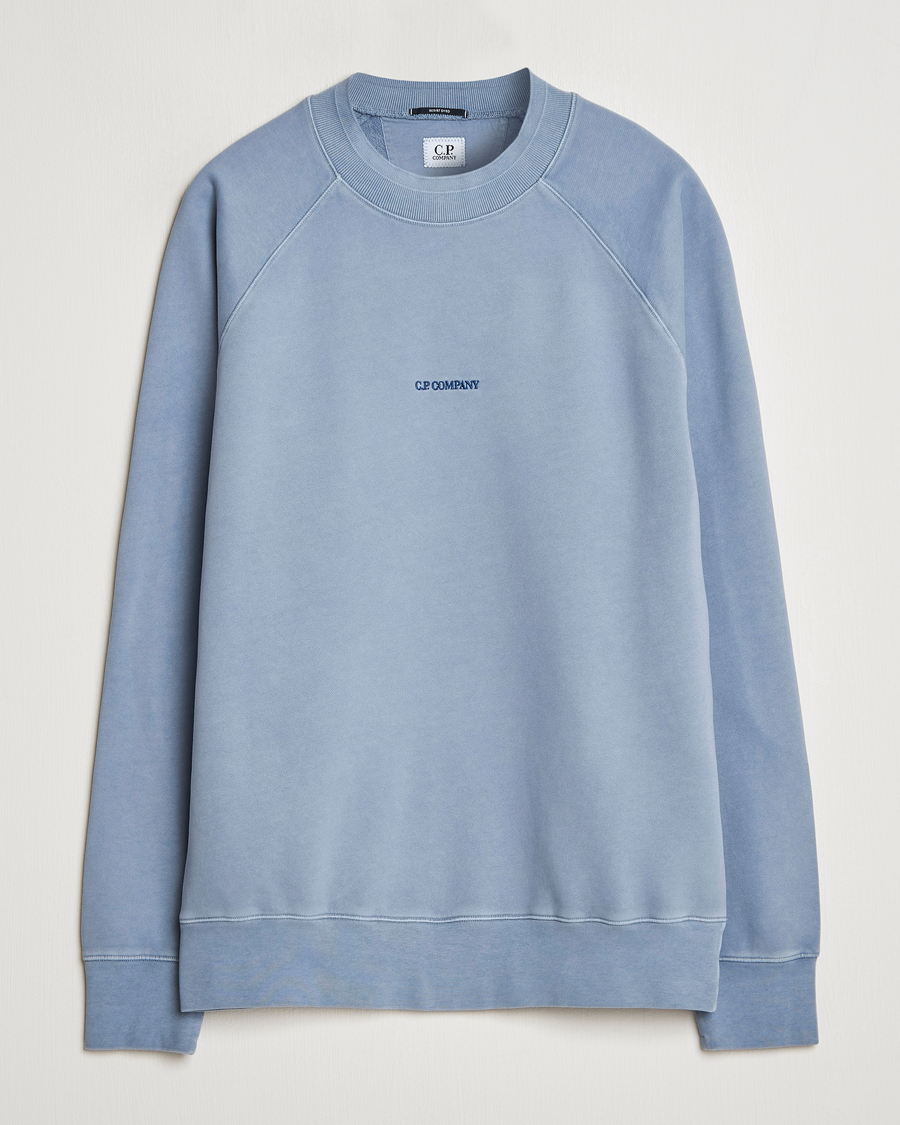 Herren | Pullover | C.P. Company | Brushed Emerized Fleece Sweatshirt Light Blue