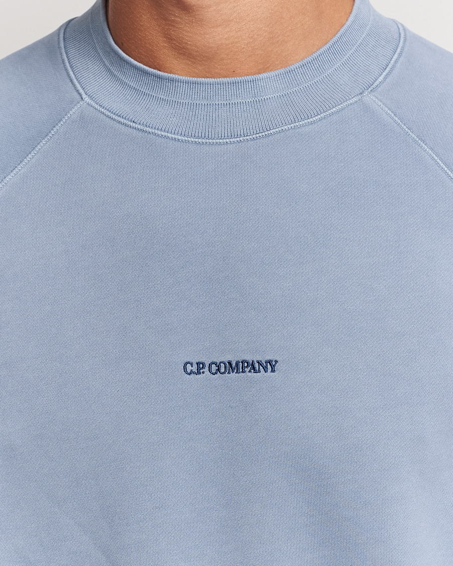 Herren | Pullover | C.P. Company | Brushed Emerized Fleece Sweatshirt Light Blue