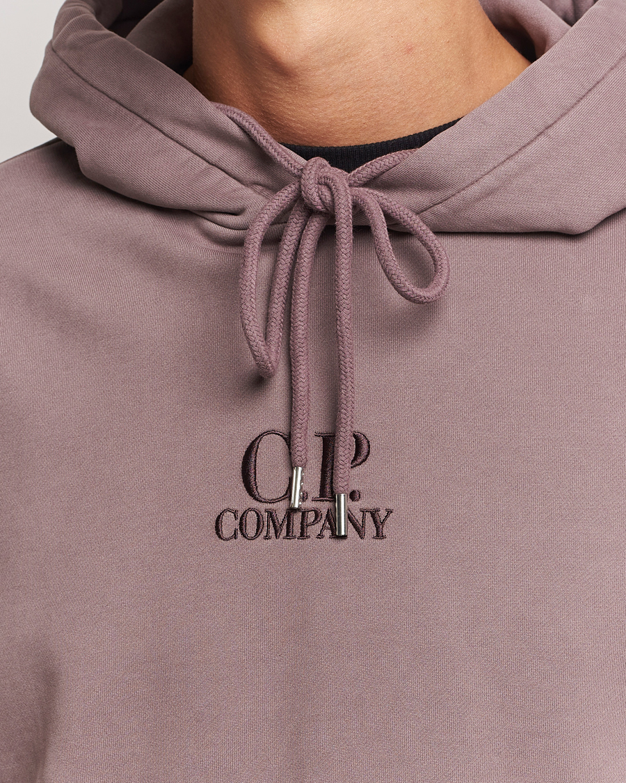 Herren | Pullover | C.P. Company | Brushed Emerized Fleece Hood Sweatshirt Washed Purple