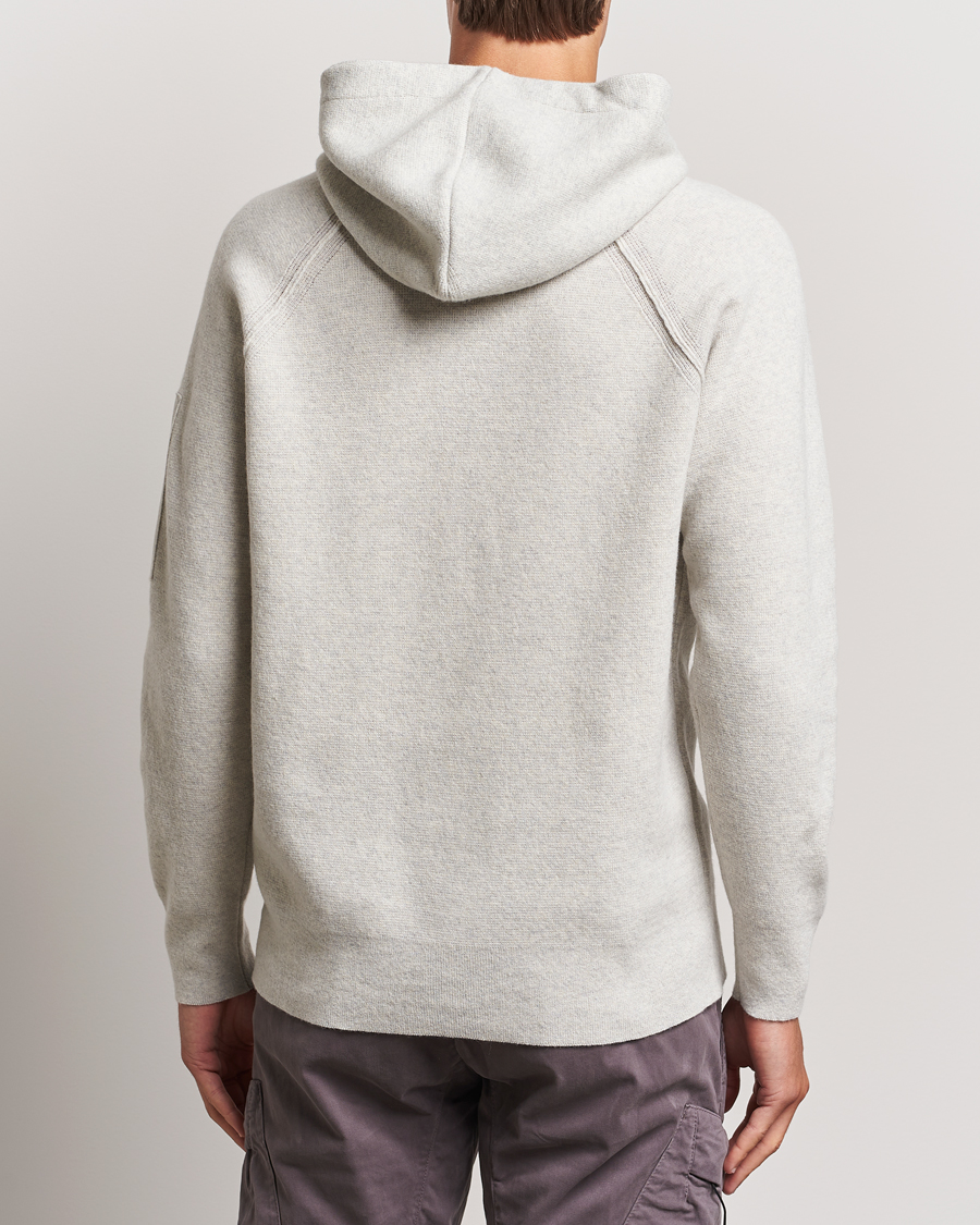 Herren | Pullover | C.P. Company | Lambswool Knitted Lens Hood Grey Melange