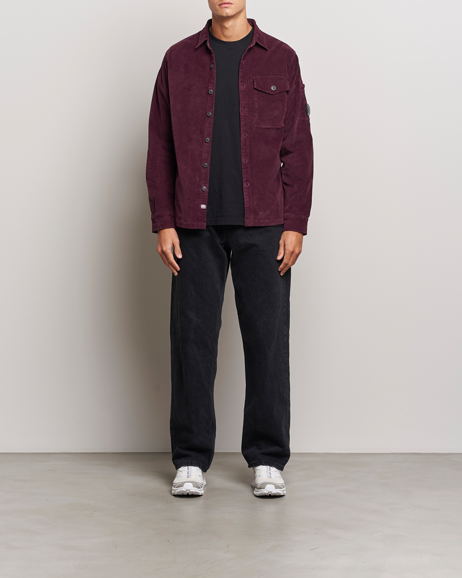 Herren | Hemden | C.P. Company | Corduroy Lens Overshirt Burgundy