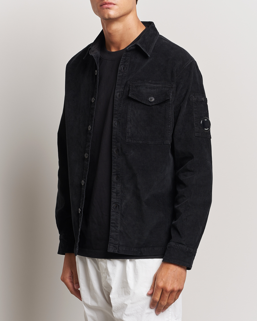 Herren | Hemden | C.P. Company | Corduroy Lens Overshirt Black