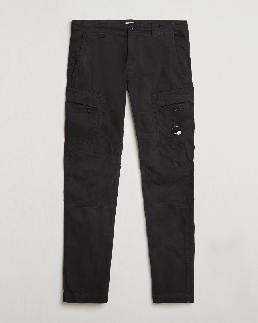 Herren | Hosen | C.P. Company | Stretch Satin Lens Cargo Pants Black