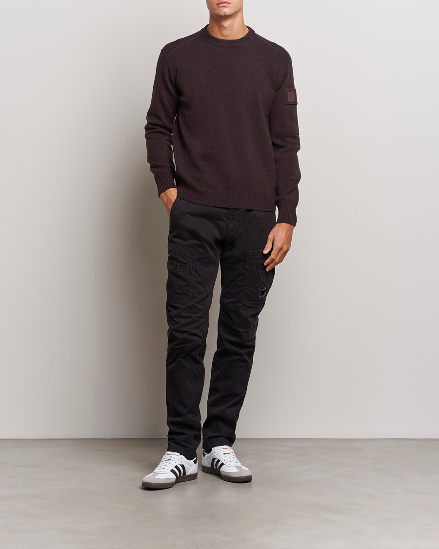 Herren | Hosen | C.P. Company | Stretch Satin Lens Cargo Pants Black