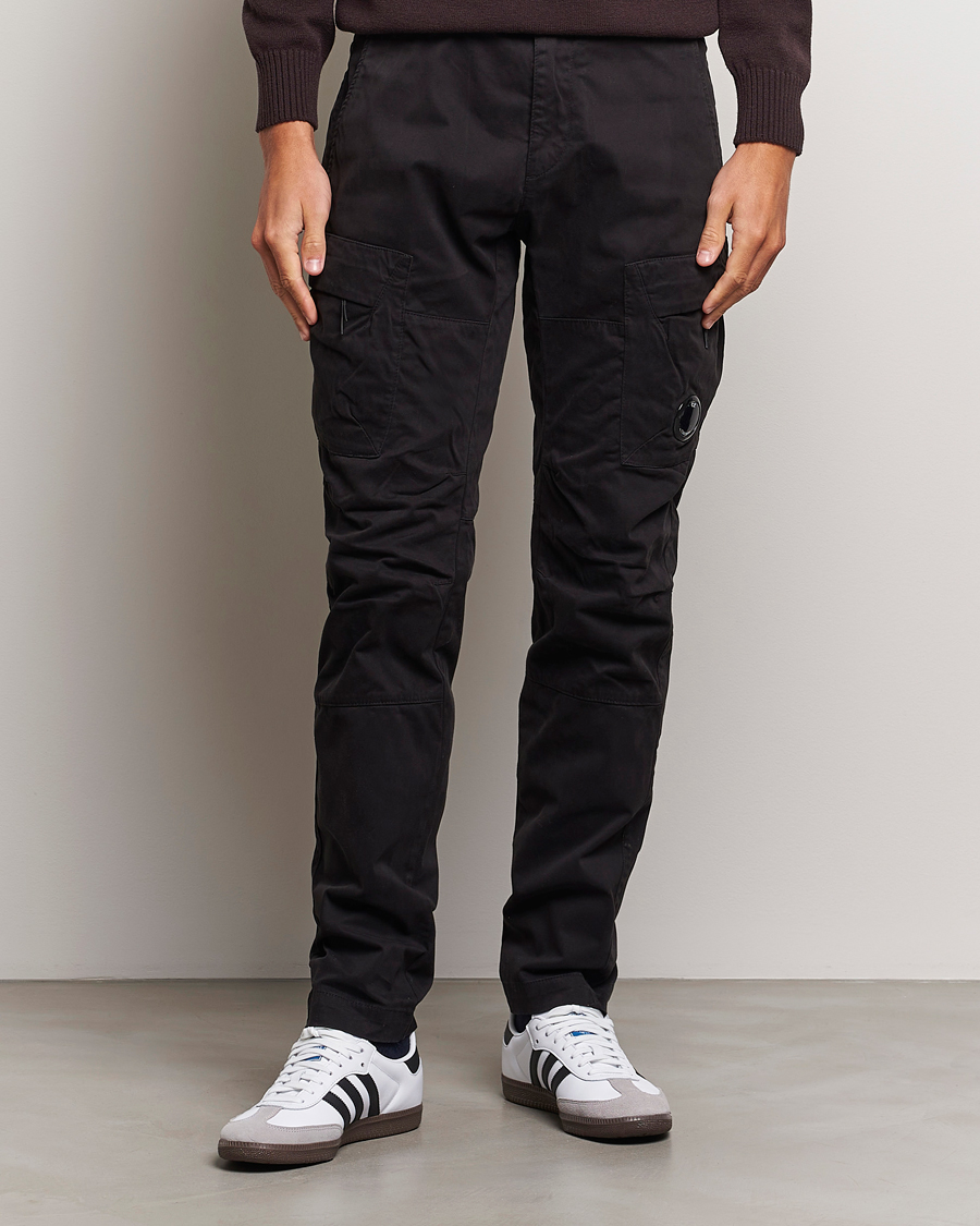 Herren | Hosen | C.P. Company | Stretch Satin Lens Cargo Pants Black