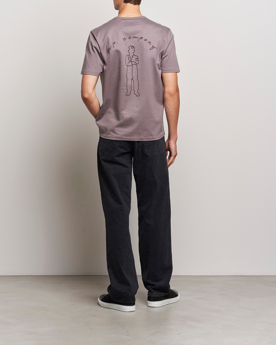 Herren | T-Shirts | C.P. Company | Mercerized Jersey Twisted T-Shirt Washed Purple