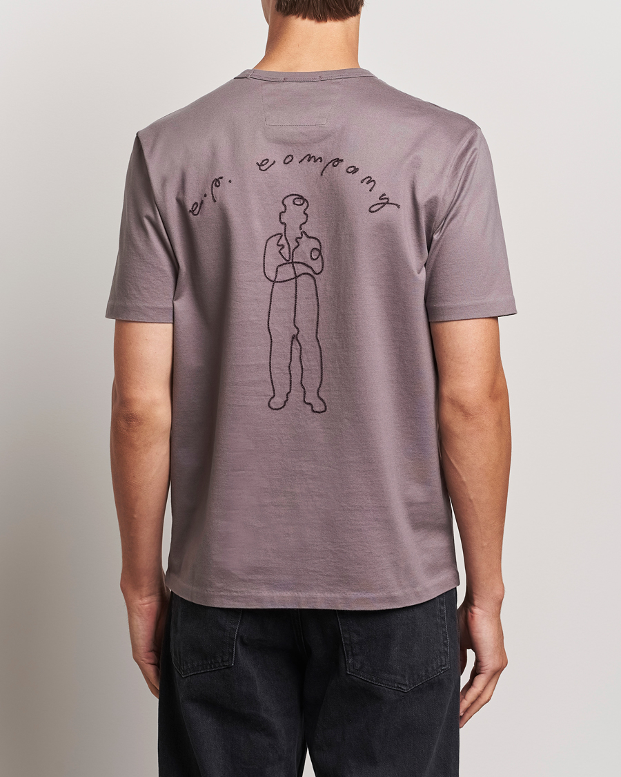 Herren | T-Shirts | C.P. Company | Mercerized Jersey Twisted T-Shirt Washed Purple