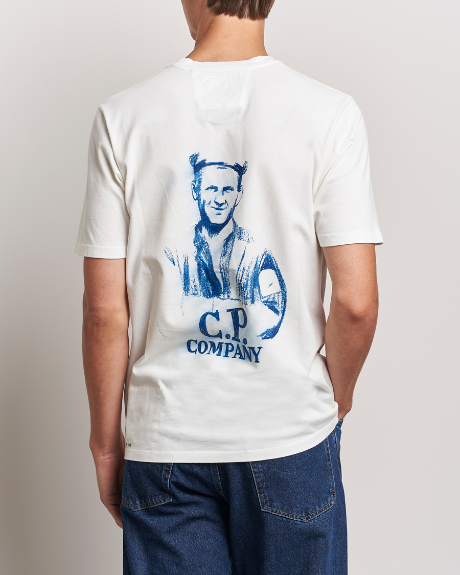 Herren | T-Shirts | C.P. Company | Hand Printed Jersey T-Shirt White