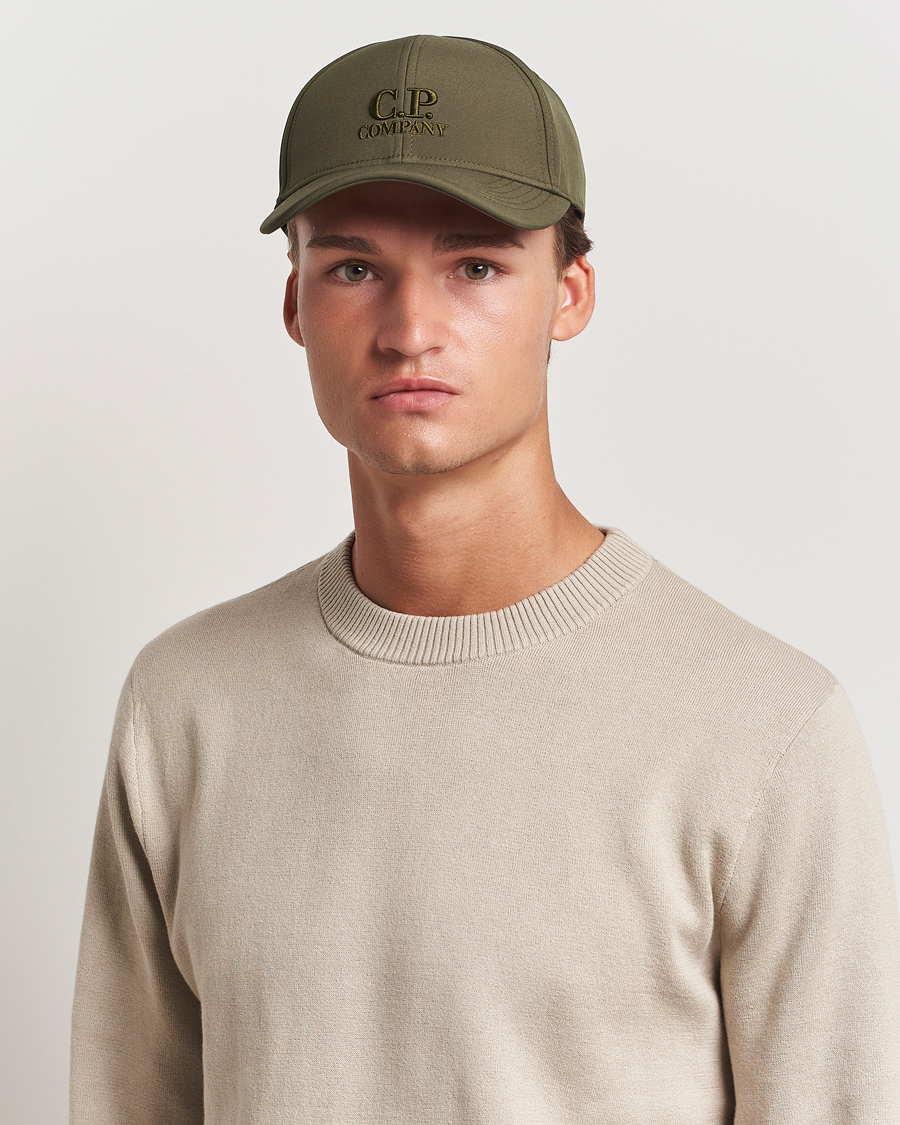 Herren | C.P. Company CP Shell Baseball Cap Olive | C.P. Company | CP Shell Baseball Cap Olive
