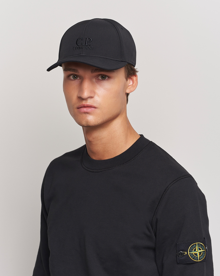 Herren | C.P. Company CP Shell Baseball Cap Black | C.P. Company | CP Shell Baseball Cap Black