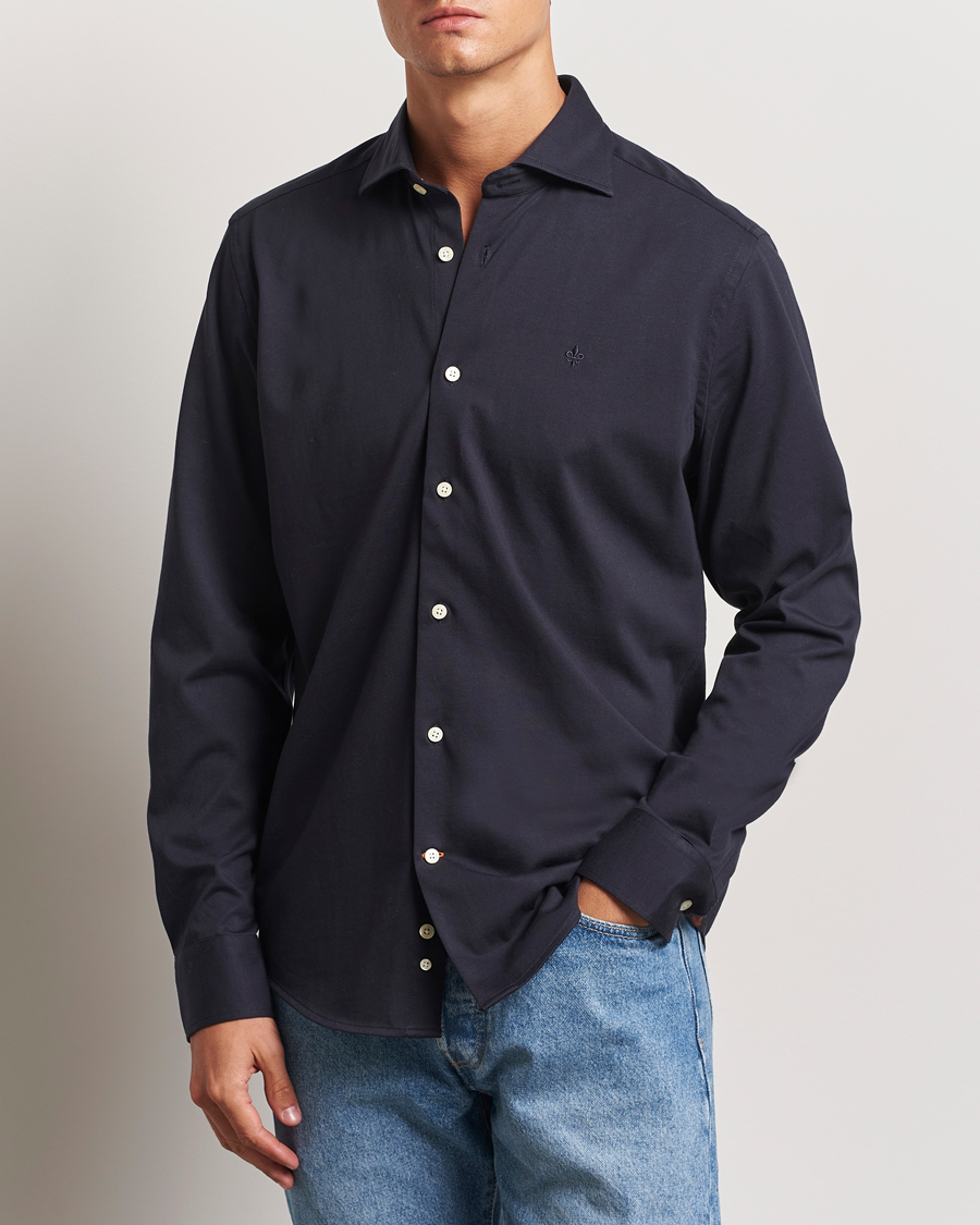 Herren | Hemden | Morris | Dressed Jersey Shirt Old Blue