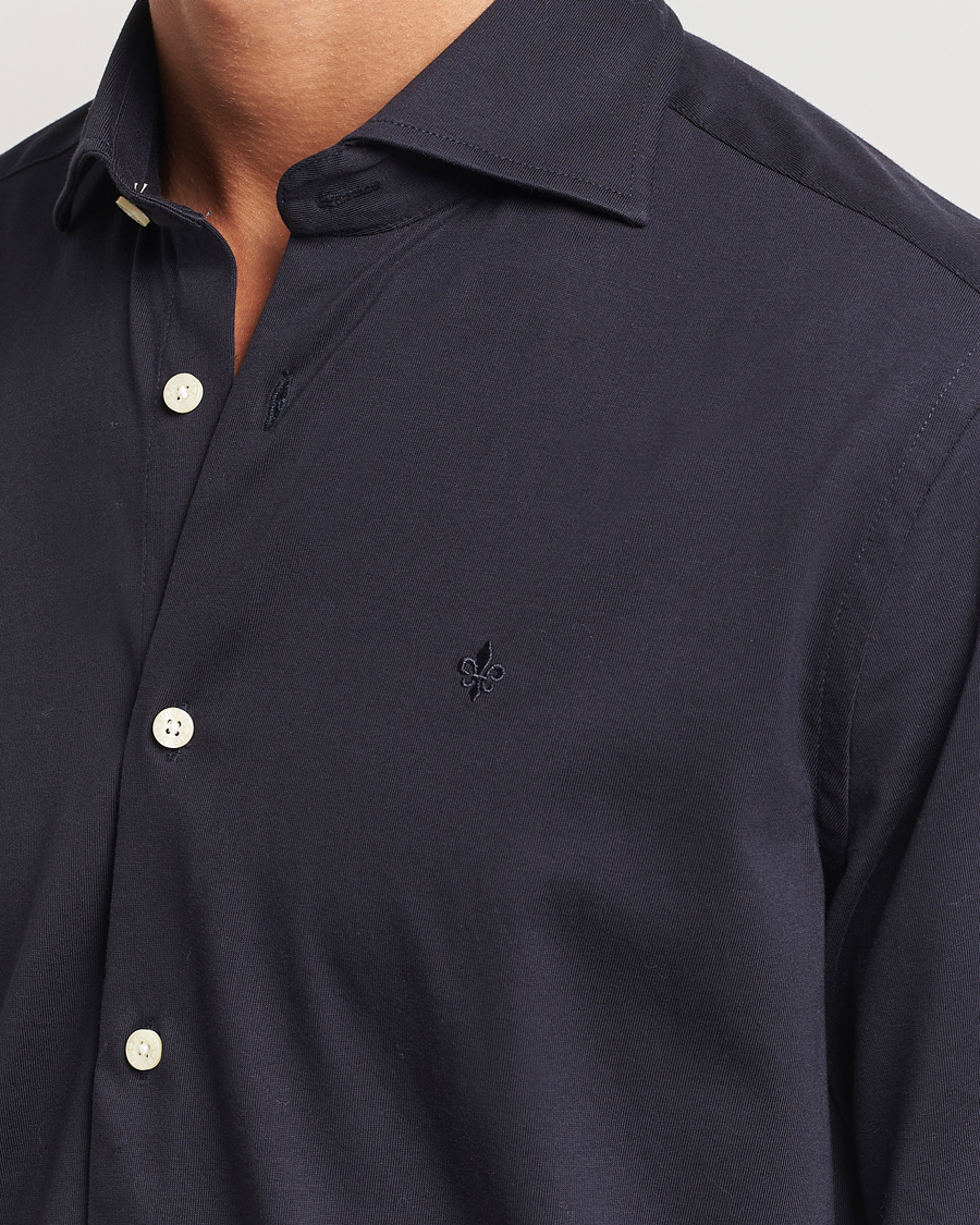 Herren | Hemden | Morris | Dressed Jersey Shirt Old Blue