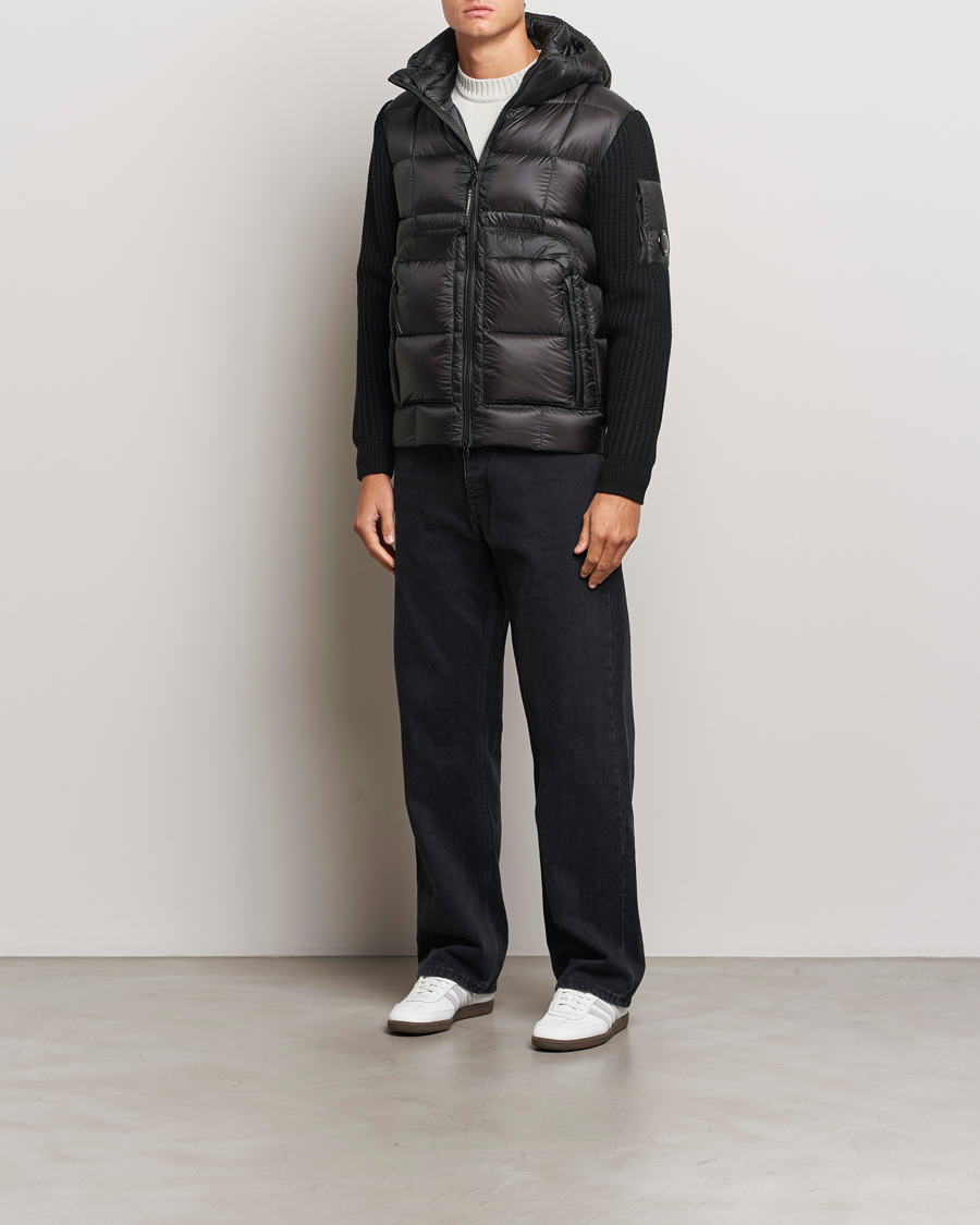 Herren | Jacken | C.P. Company | Merino Wool Padded Hybrid Hood Jacket Black