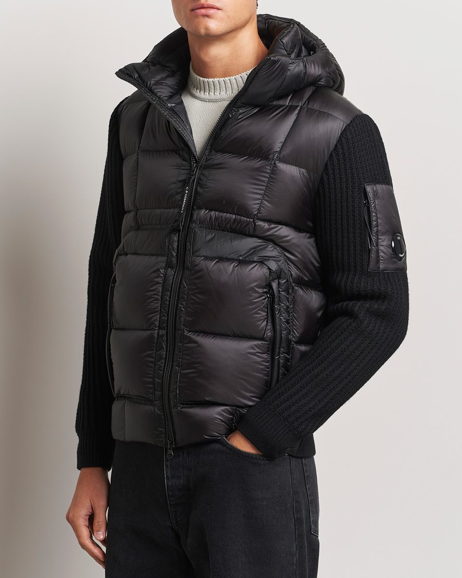 Herren | Jacken | C.P. Company | Merino Wool Padded Hybrid Hood Jacket Black