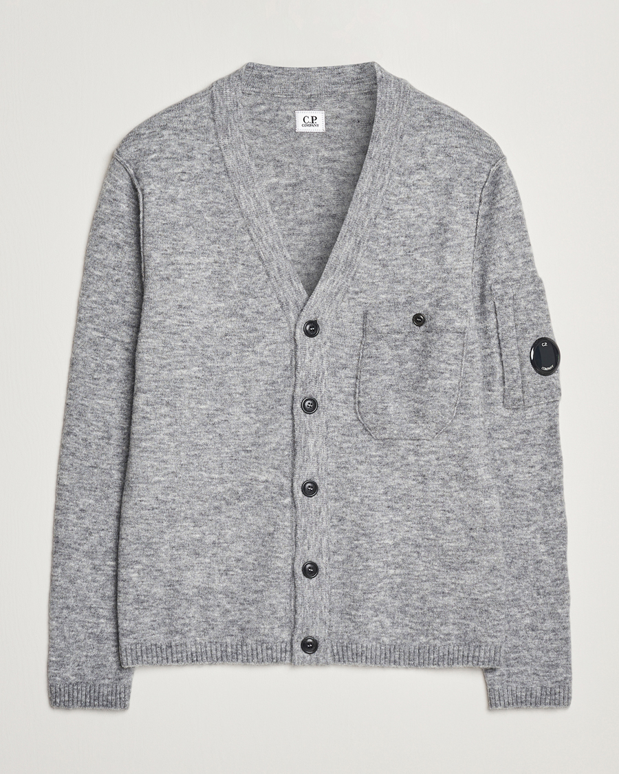 Herren | Pullover | C.P. Company | Alpaca/Wool Cardigan Grey Melange