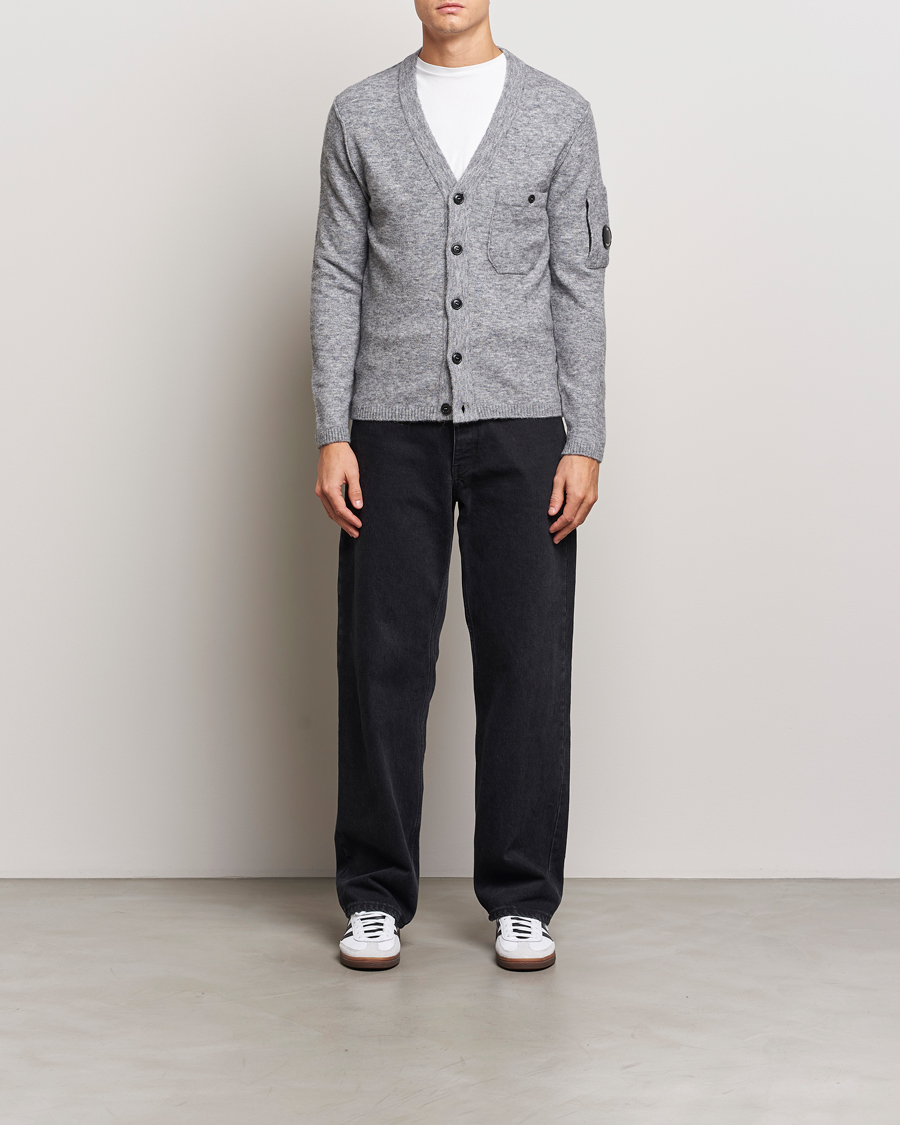 Herren | Pullover | C.P. Company | Alpaca/Wool Cardigan Grey Melange