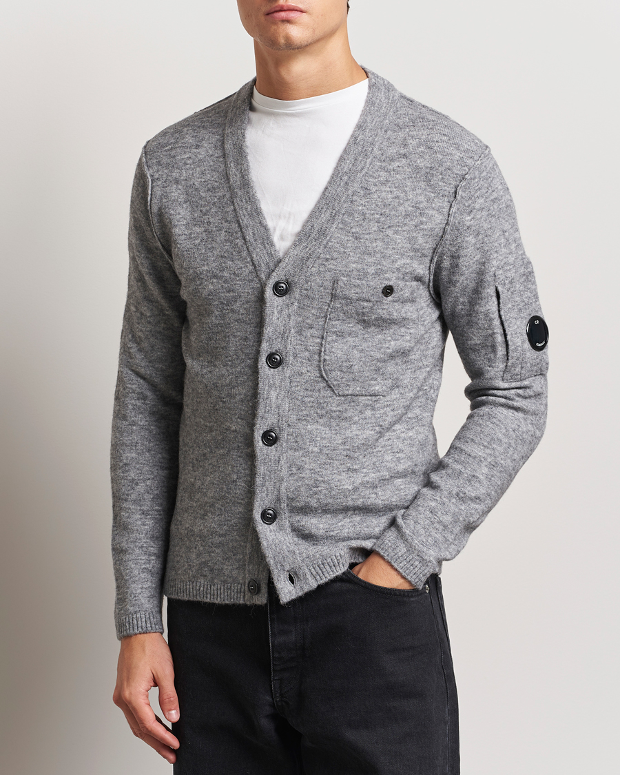 Herren | Pullover | C.P. Company | Alpaca/Wool Cardigan Grey Melange