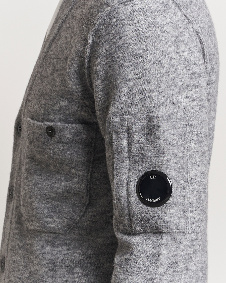 Herren | Pullover | C.P. Company | Alpaca/Wool Cardigan Grey Melange