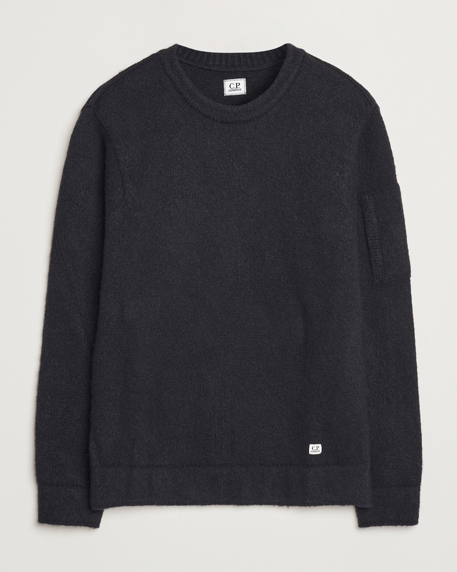 Herren | Pullover | C.P. Company | Alpaca Soft Knitted Crewneck Black