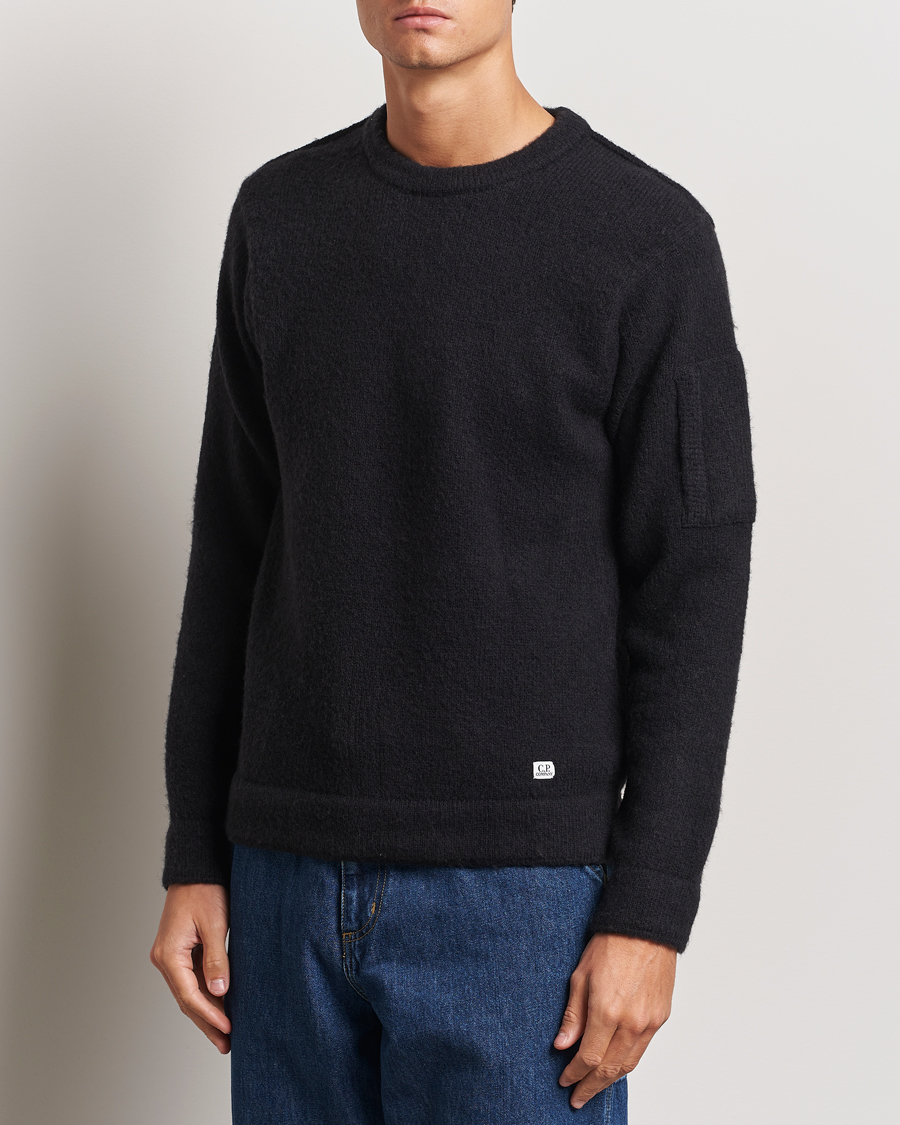 Herren | Pullover | C.P. Company | Alpaca Soft Knitted Crewneck Black