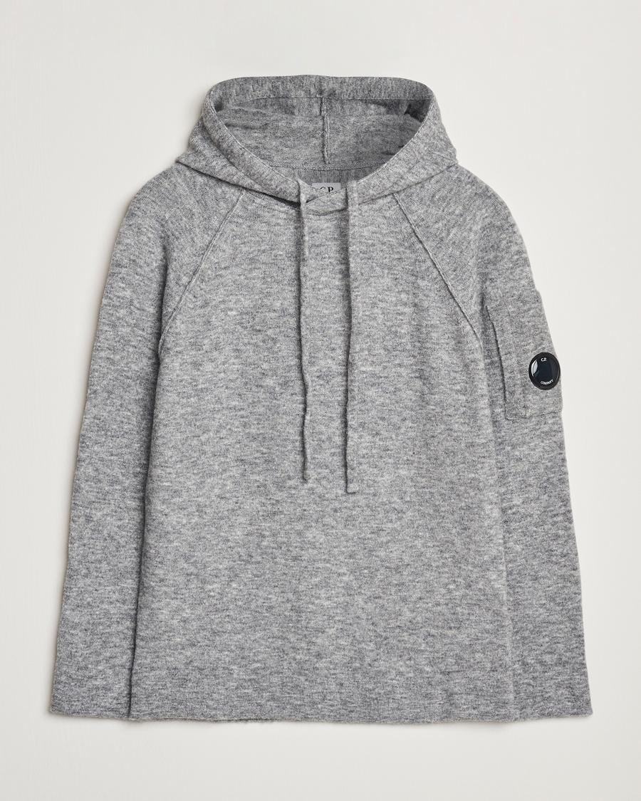Herren | Pullover | C.P. Company | Alpaca/Wool Lens Hood Grey Melange