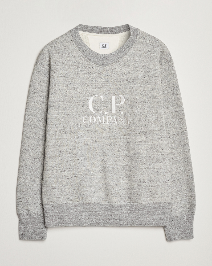 Herren | Pullover | C.P. Company | Japanese Fleece Logo Sweatshirt Grey Melange