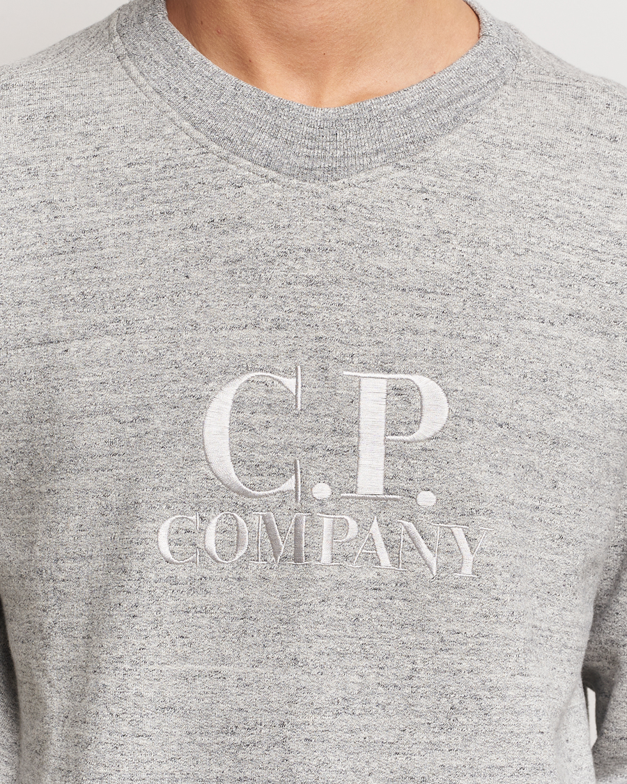 Herren | Pullover | C.P. Company | Japanese Fleece Logo Sweatshirt Grey Melange